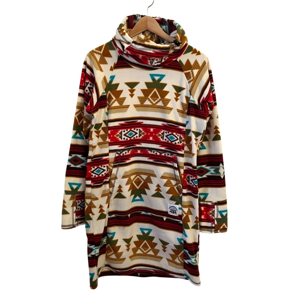 Mountain Jibe Fleece Hoodie Trailhead Dress M Aztec Southwestern Outdoor Granola
